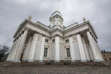 Fototapeta na wymiar Helsinki streets, historical buildings, Finland.