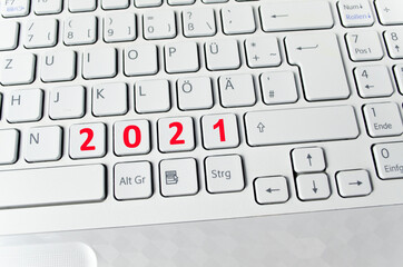 2021, Jahr, rot