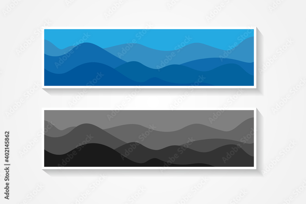 Poster set of abstract liquid background use horizontal layout. there are two color choice to selected. the
