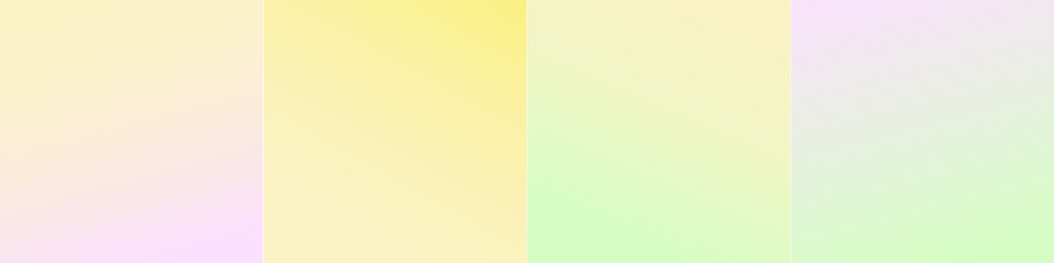 Set of vector gentle pastel simple trendy gradients. 2021 collection of modern colors. Palette for decoration and design. Isolated palettes. Stretching color. Green, gray, pink, beige, blue, lilac