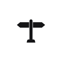 Signpost icon, direction icon isolated, expanded stroke