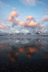 Alpenglow Sunrise at Grand Teton National Park and Jackson Lake