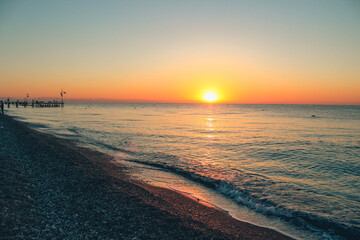 Summer sunrise at the beach