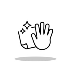 Cleaning with rag icon in flat style. Cleaning service symbol for your web site design, logo, app, UI Vector EPS 10.