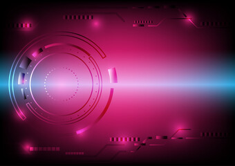 pink and blue abstract technology background. Futuristic digital innovation. Data flow process.