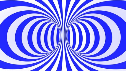 3d render illusion torus blue and white
