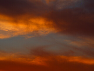 Naklejka na ściany i meble Red sunset clouds