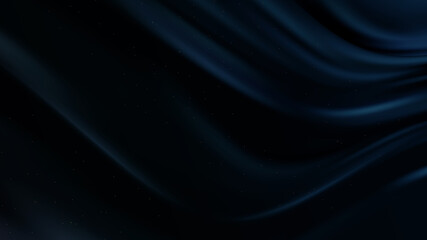 Dark blue luxury fabric background Smooth shapes Abstract background with smooth wavy structure Modern cover template