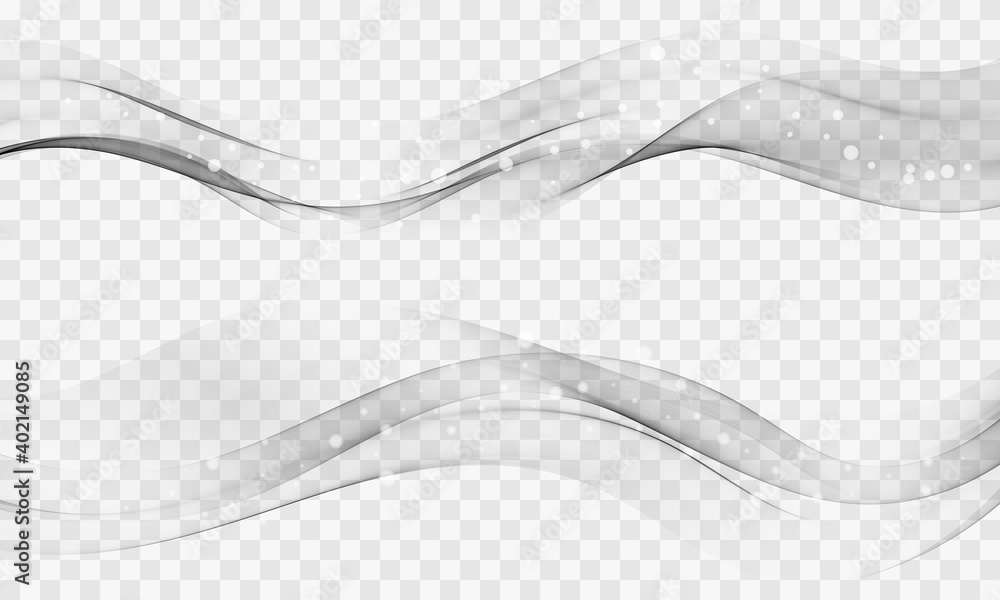 Poster set of abstract grey wave design gray wave flow vector
