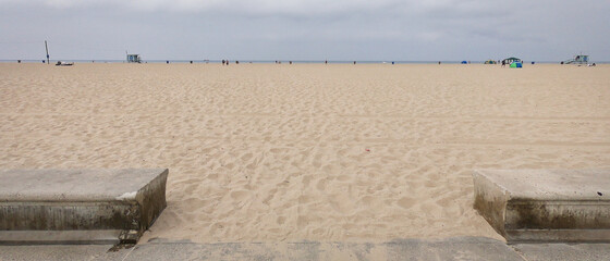 szeroka plaża w Kalifornii
