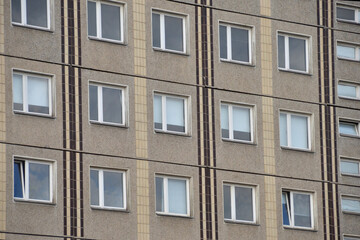 Facade, windows and building front