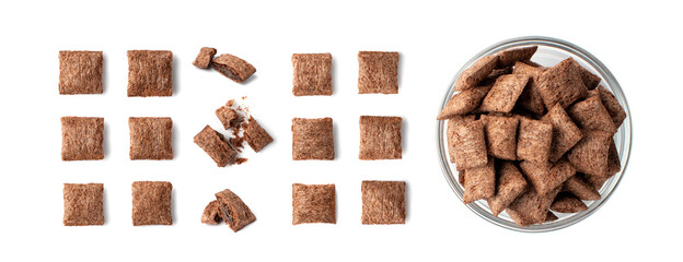 Chocolate Pillows for Breakfast, Choco Cereal Pads, Corn Flakes