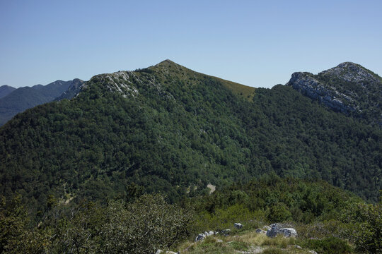 View on mountains in croatian national park Velebit.