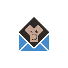 Fototapeta premium Chimp mail template logo design