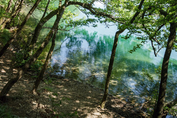 Plitvice lakes national park in Croatia.