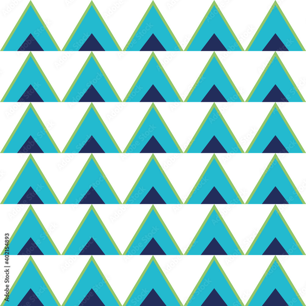 Poster green and blue abstract triangles repeat pattern print background