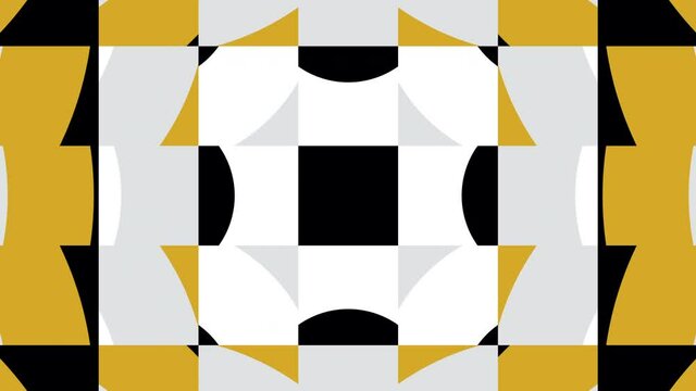 Abstract tiles in trendy natural color palette variation. Simple geometric motion graphic background. Seamless animation with basic shapes