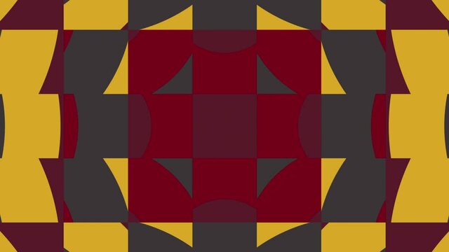 Abstract tiles in trendy natural color palette variation. Simple geometric motion graphic background. Seamless animation with basic shapes