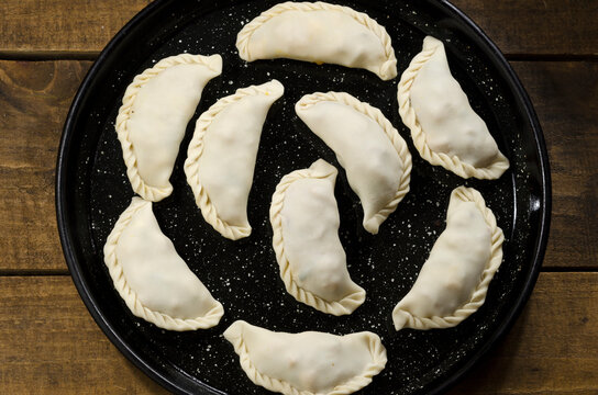 Argentine Homemade Empanadas Ready To Put In The Oven