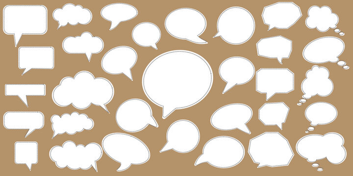 Communication concept. Set of speech bubble icons. simple speech bubble illustration. Vector illustration.
コミュニケーション、会話、吹き出しイラスト、吹き出しアイコンデザイン
