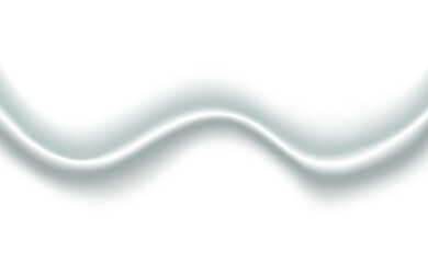 White background obliquely wavy fold of blank paper or fabric. Blank sheet with soft shadows. Copy-space clear concept for presentation, design. Vector illustration. Meandering worm under a bedspread