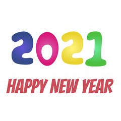 Illustration vector design of happy new year 2021