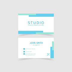 minimalism and clean business card template. color pastels composition. vector illustration.