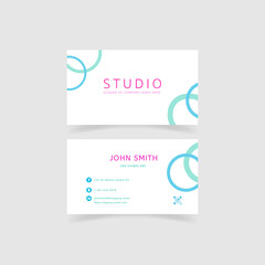 minimalism and clean business card template. color pastels composition. vector illustration.