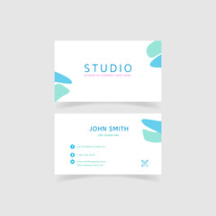 minimalism and clean business card template. color pastels composition. vector illustration.