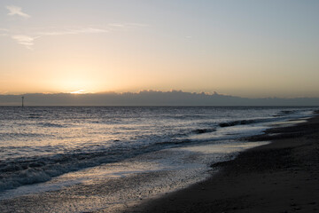 Early morning sun at Caister-on-sea, Great Yarmouth, Norfolk.