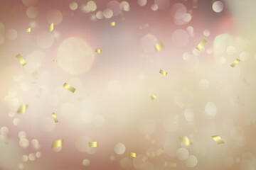 abstract festive background with bokeh and confetti