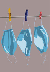 Washed protective masks