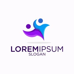 People logo design vector illustration