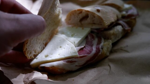 cuddling with a Calabrian sandwich