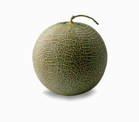 Melon isolated on the white background .