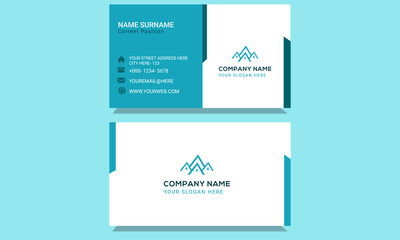 Newest professional standard creative modern real estate business card template. 