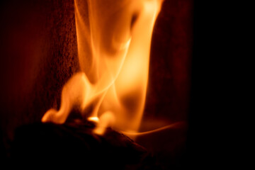fire in the fireplace