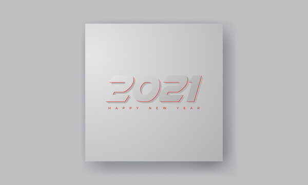 2021, 2021 typography design, 2021 new year card design, simple 2021 typography, 2021 happy new year