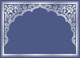 wedding card design, paisley floral pattern , India	