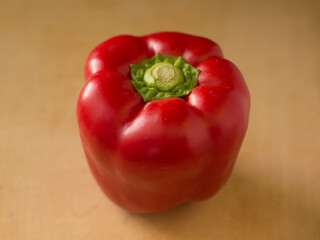 a paprika on a wooden board