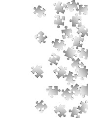 Abstract conundrum jigsaw puzzle metallic silver