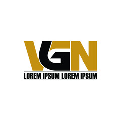 VGN letter monogram logo design vector