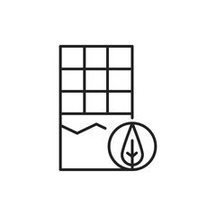 Matcha chocolate bar color line icon. Pictogram for web page, mobile app, promo.