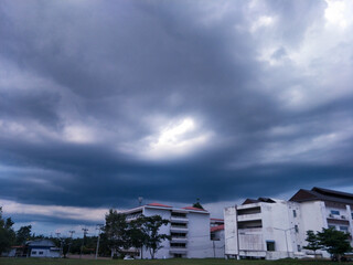 Storm over the city