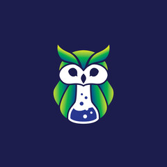 Science Owl Concept Logo Design