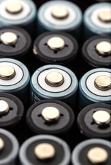 Batteries, rows of rechargeable battery