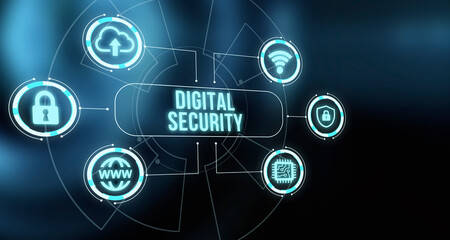 Internet, business, Technology and network concept. Cyber security data protection business technology privacy concept.