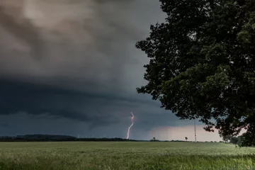 Fotobehang Gewitter und Blitz Landschaft © Stefan