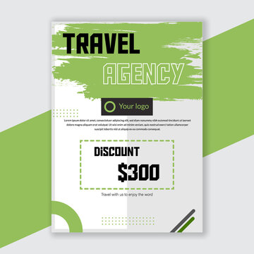Flyer design template for travel, party and others