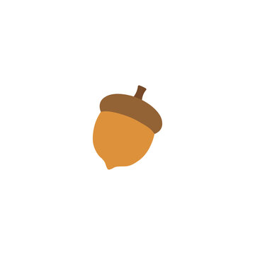 Brown acorn sign icon. Vector illustration eps 10